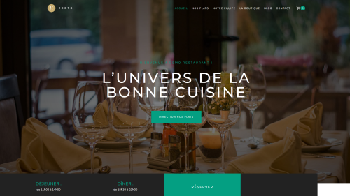 Site WordPress de démonstration - restaurant