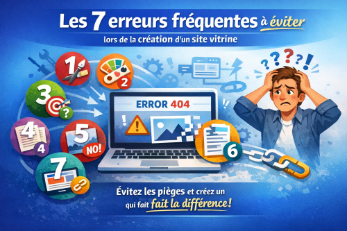 7 erreurs pour la création d'un site vitrine