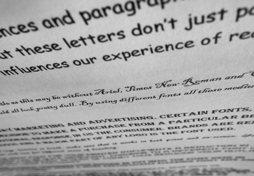 famille de typograhie